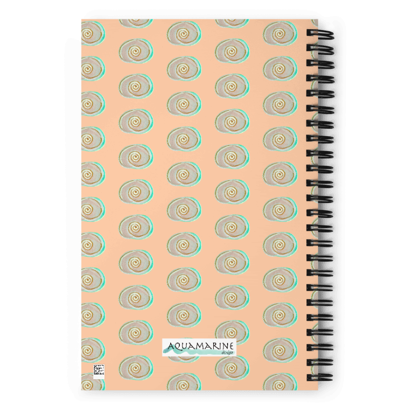 Starfish Spiral notebook - Aquamarine Design - Artistic Gifts for Women - Art by Artist Tania Herrera from Aquamarine Design Studio