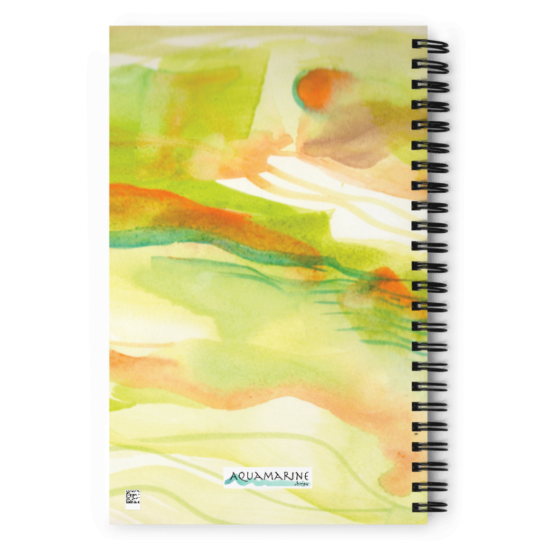 Dream Big Spiral notebook - Aquamarine Design - Artistic Gifts for Women - Art by Artist Tania Herrera from Aquamarine Design Studio