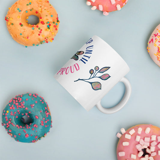 Dragonfly White glossy mug - Aquamarine Design - Artistic Gifts for Women - Art by Artist Tania Herrera from Aquamarine Design Studio