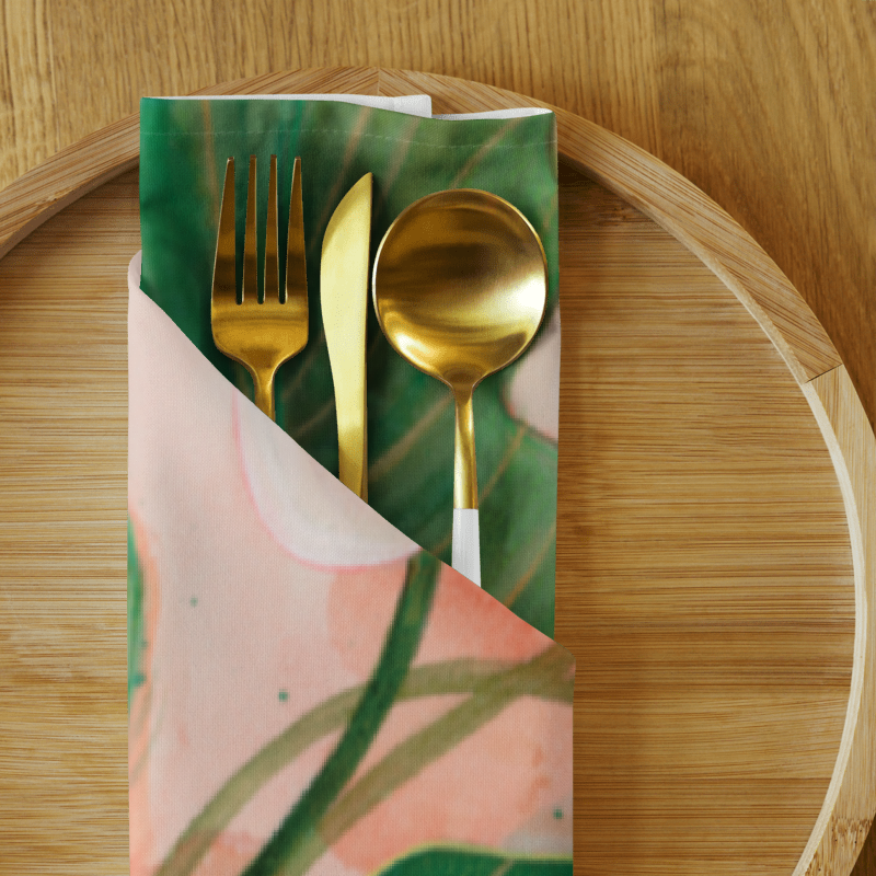 White Callas Cloth napkin set