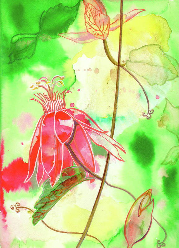 Lady in Red - Art Print - Aquamarine Design - Artistic Gifts for Women - Art by Artist Tania Herrera from Aquamarine Design Studio