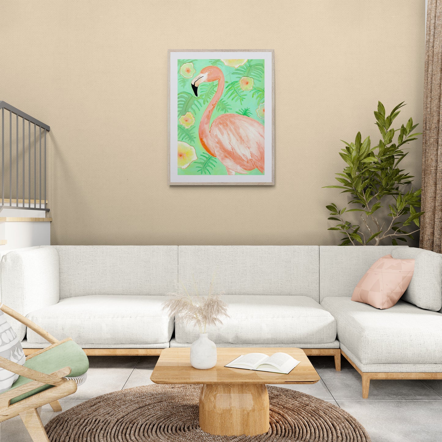 Flamingo  - Art Print - Aquamarine Design - Artistic Gifts for Women - Art by Artist Tania Herrera from Aquamarine Design Studio