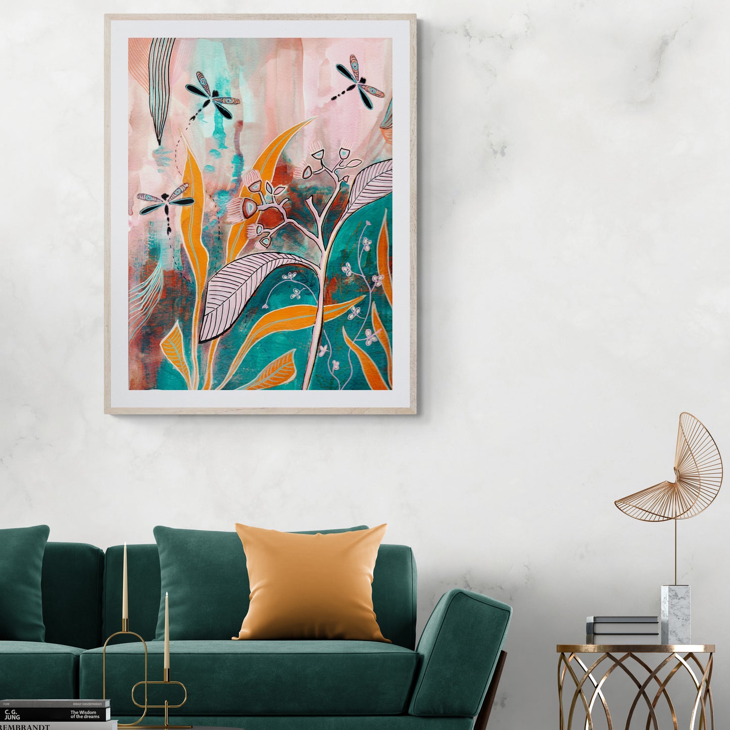 Sunset in the Garden - Art Print - Aquamarine Design - Artistic Gifts for Women - Art by Artist Tania Herrera from Aquamarine Design Studio