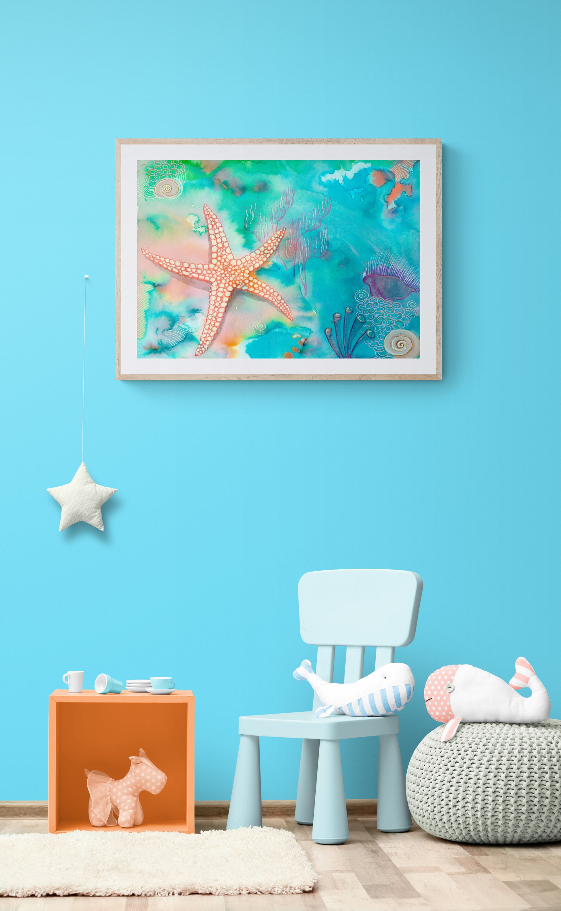 Starfish - Art Print - Aquamarine Design - Artistic Gifts for Women - Art by Artist Tania Herrera from Aquamarine Design Studio