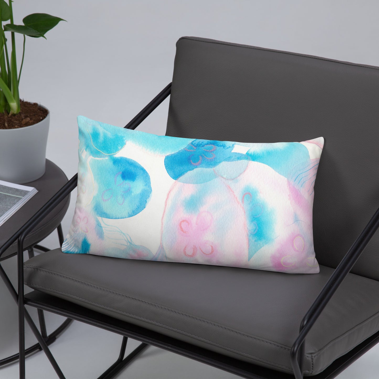 Light blue Jellyfish Basic Pillow