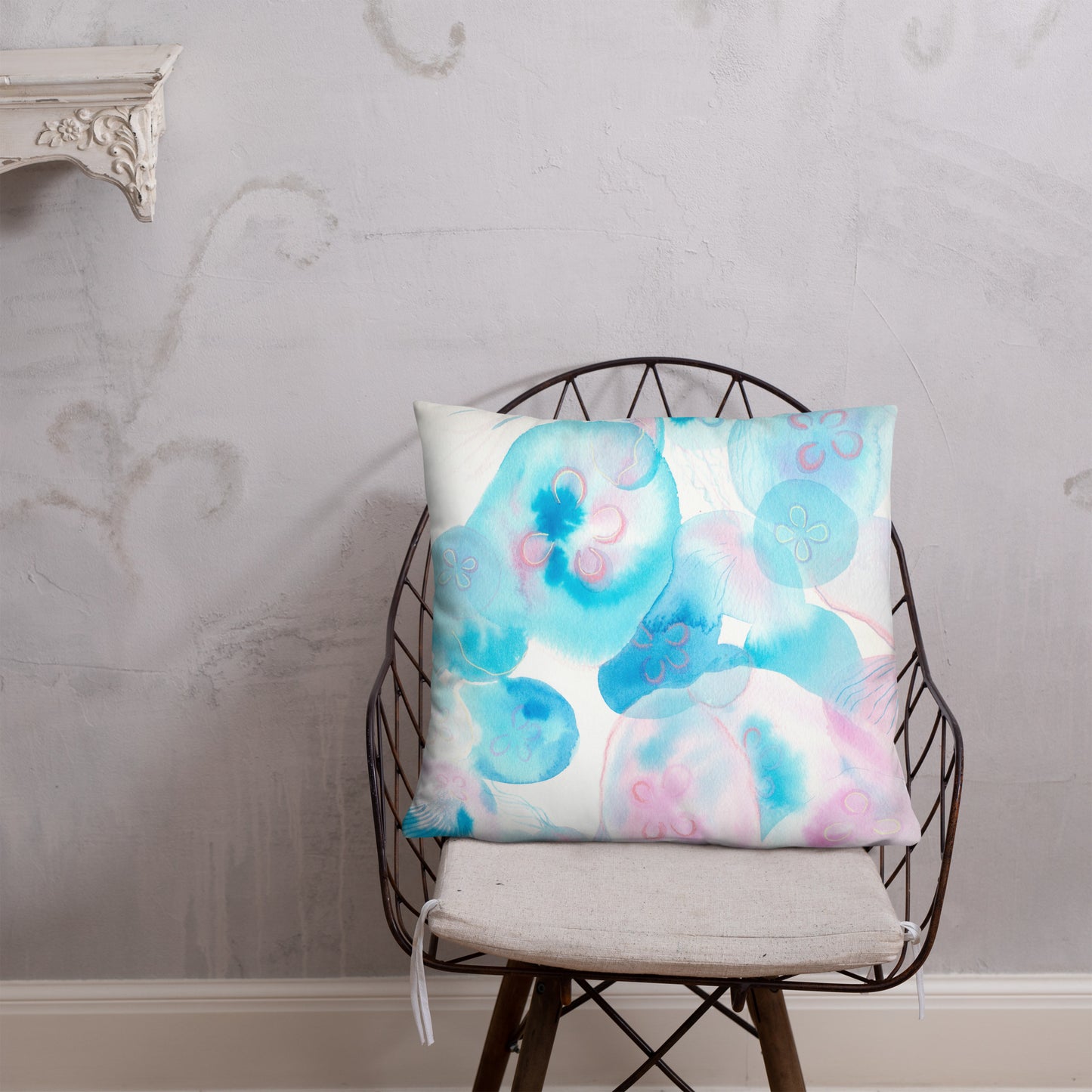 Light blue Jellyfish Basic Pillow