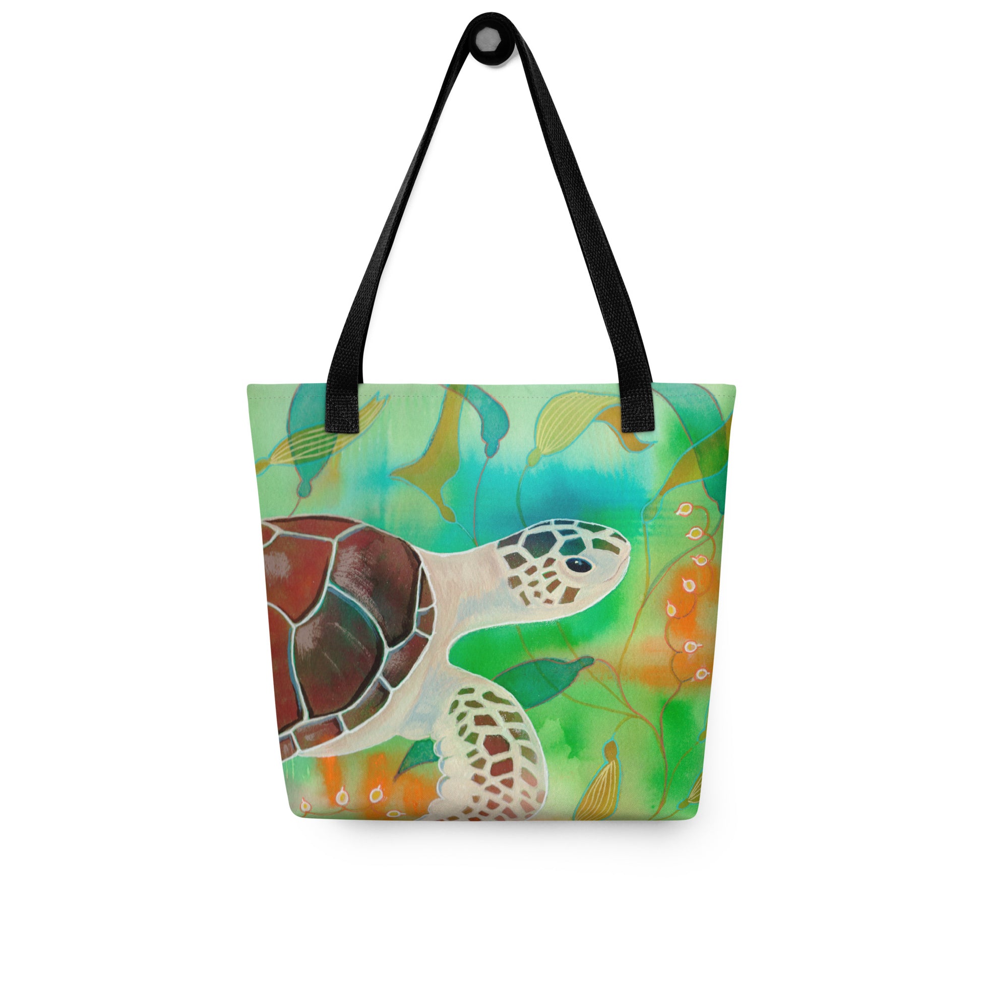 Sea Turtle Tote bag - Aquamarine Design - Artistic Gifts for Women - Art by Artist Tania Herrera from Aquamarine Design Studio