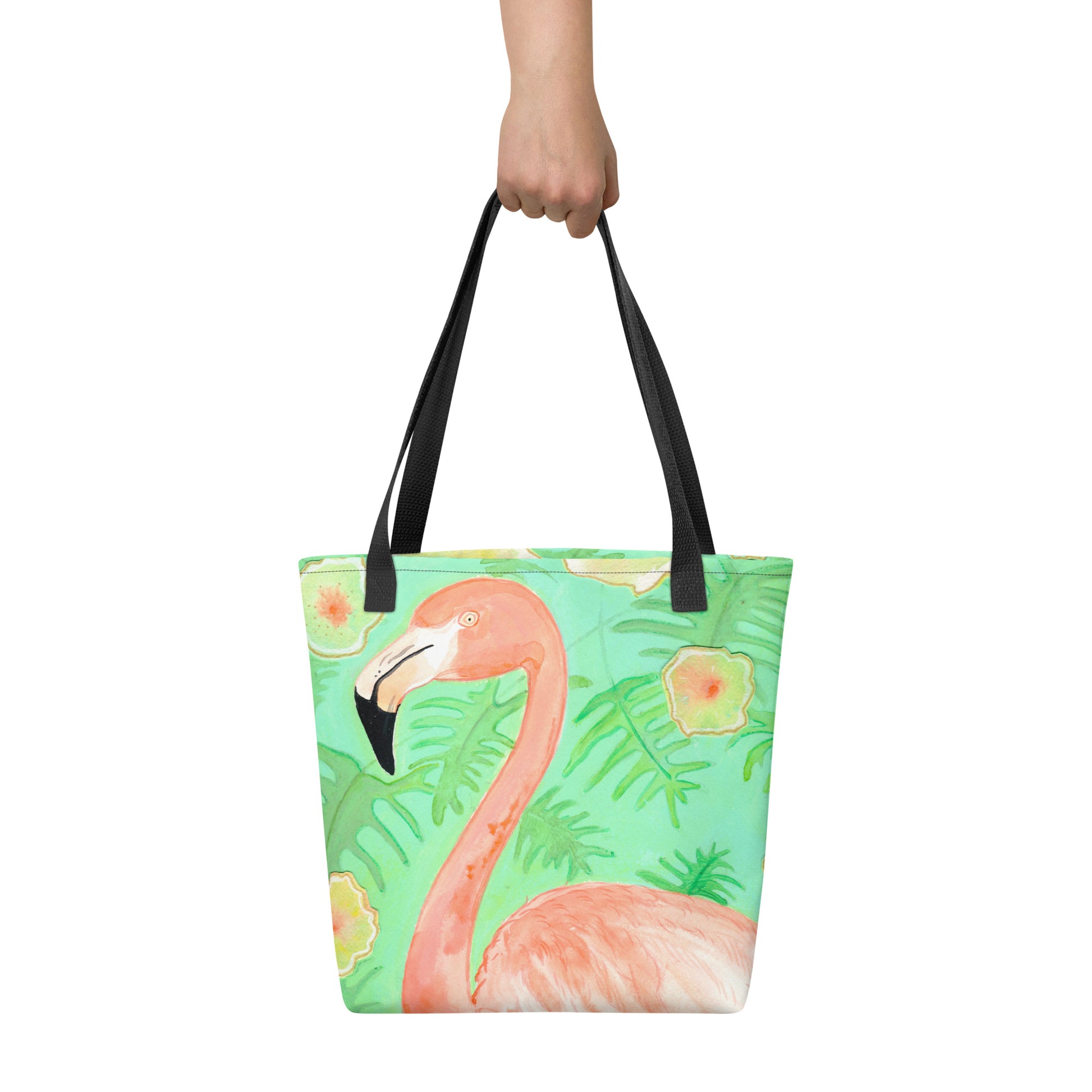 Flamingo Tote bag - Aquamarine Design - Artistic Gifts for Women - Art by Artist Tania Herrera from Aquamarine Design Studio