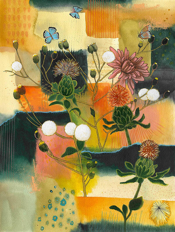 Amber Blossoms - Art Print