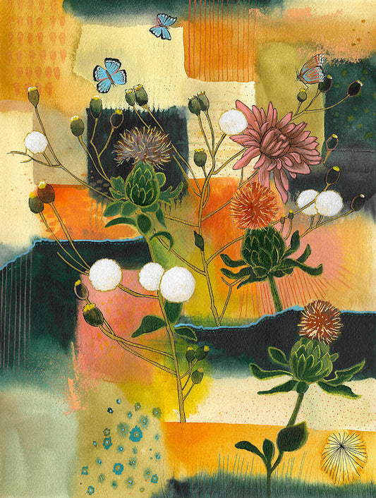 Amber Blossoms - Art Print