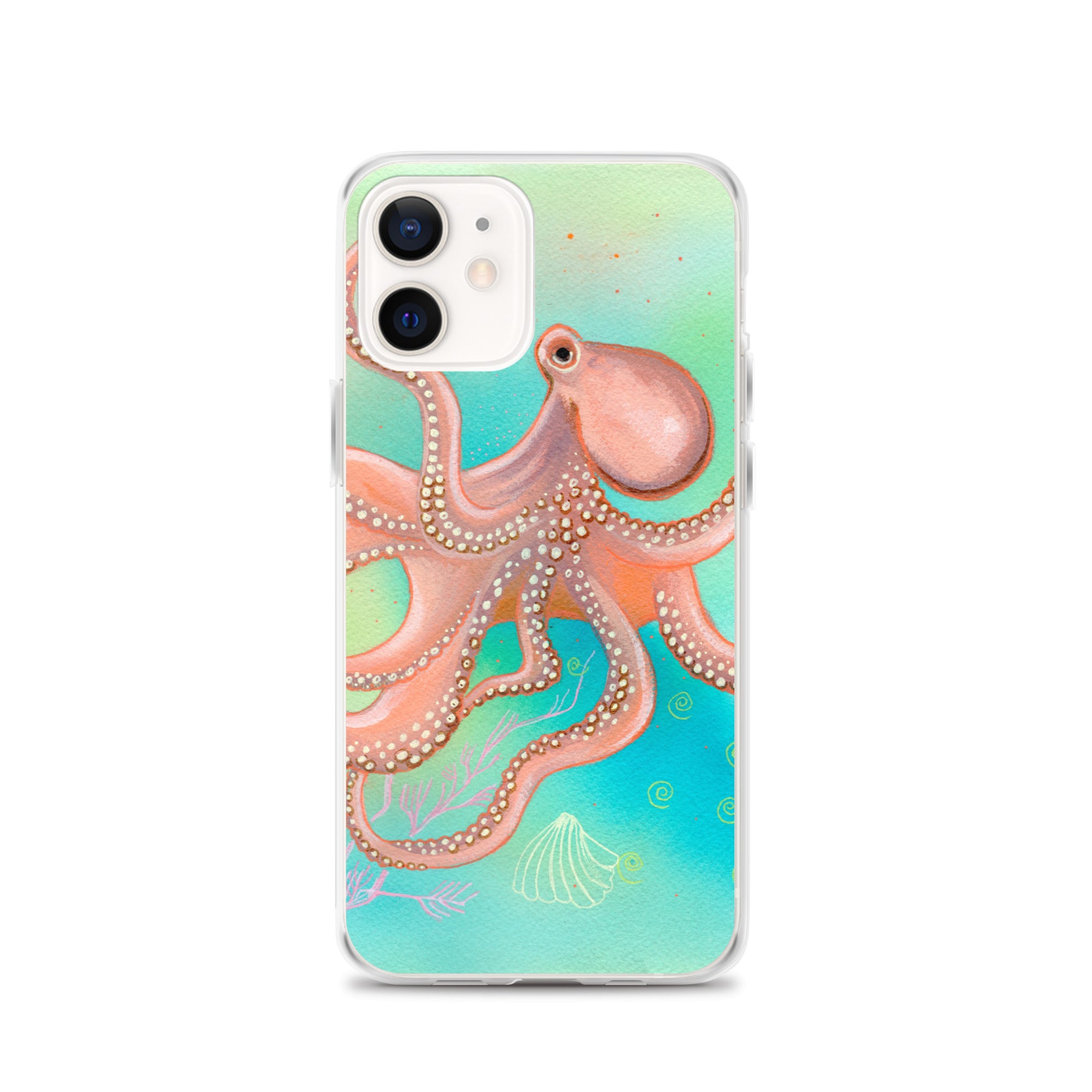 Octopus Clear Case for iPhone® - Aquamarine Design - Artistic Gifts for Women - Art by Artist Tania Herrera from Aquamarine Design Studio