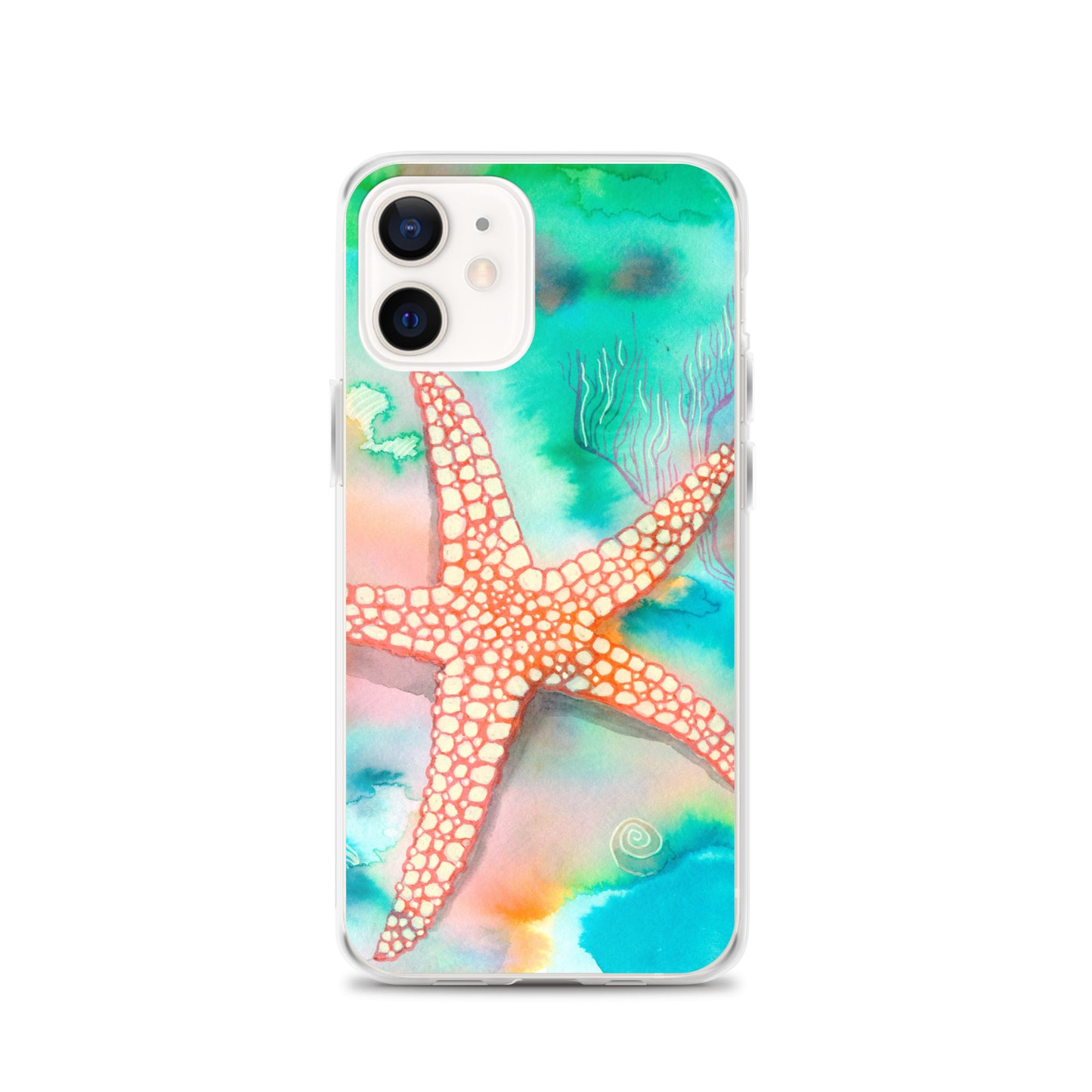 Starfish Clear Case for iPhone® - Aquamarine Design - Artistic Gifts for Women - Art by Artist Tania Herrera from Aquamarine Design Studio