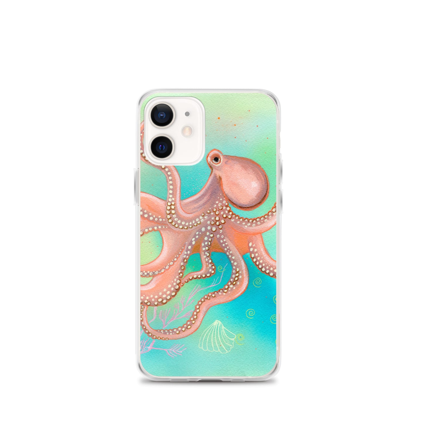 Octopus Clear Case for iPhone® - Aquamarine Design - Artistic Gifts for Women - Art by Artist Tania Herrera from Aquamarine Design Studio