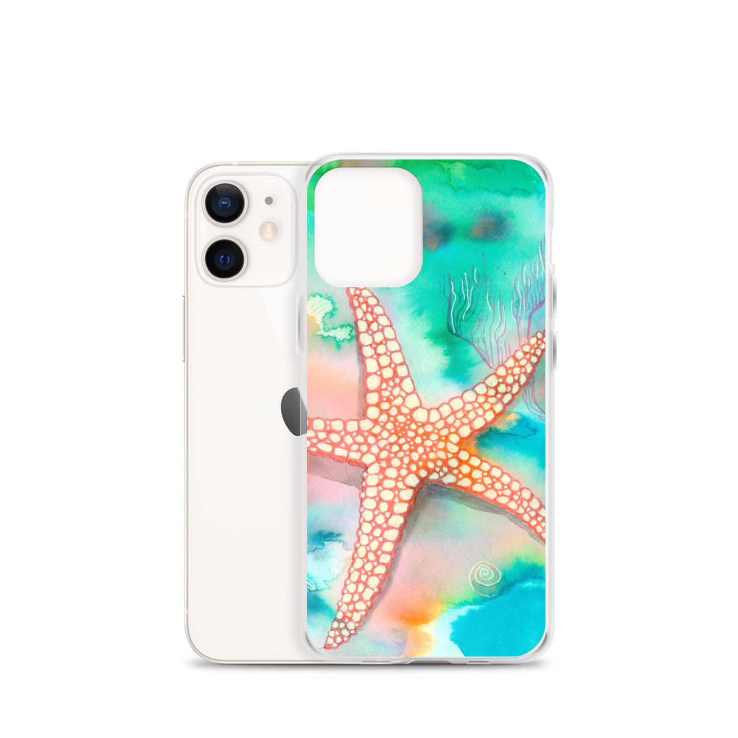 Starfish Clear Case for iPhone® - Aquamarine Design - Artistic Gifts for Women - Art by Artist Tania Herrera from Aquamarine Design Studio