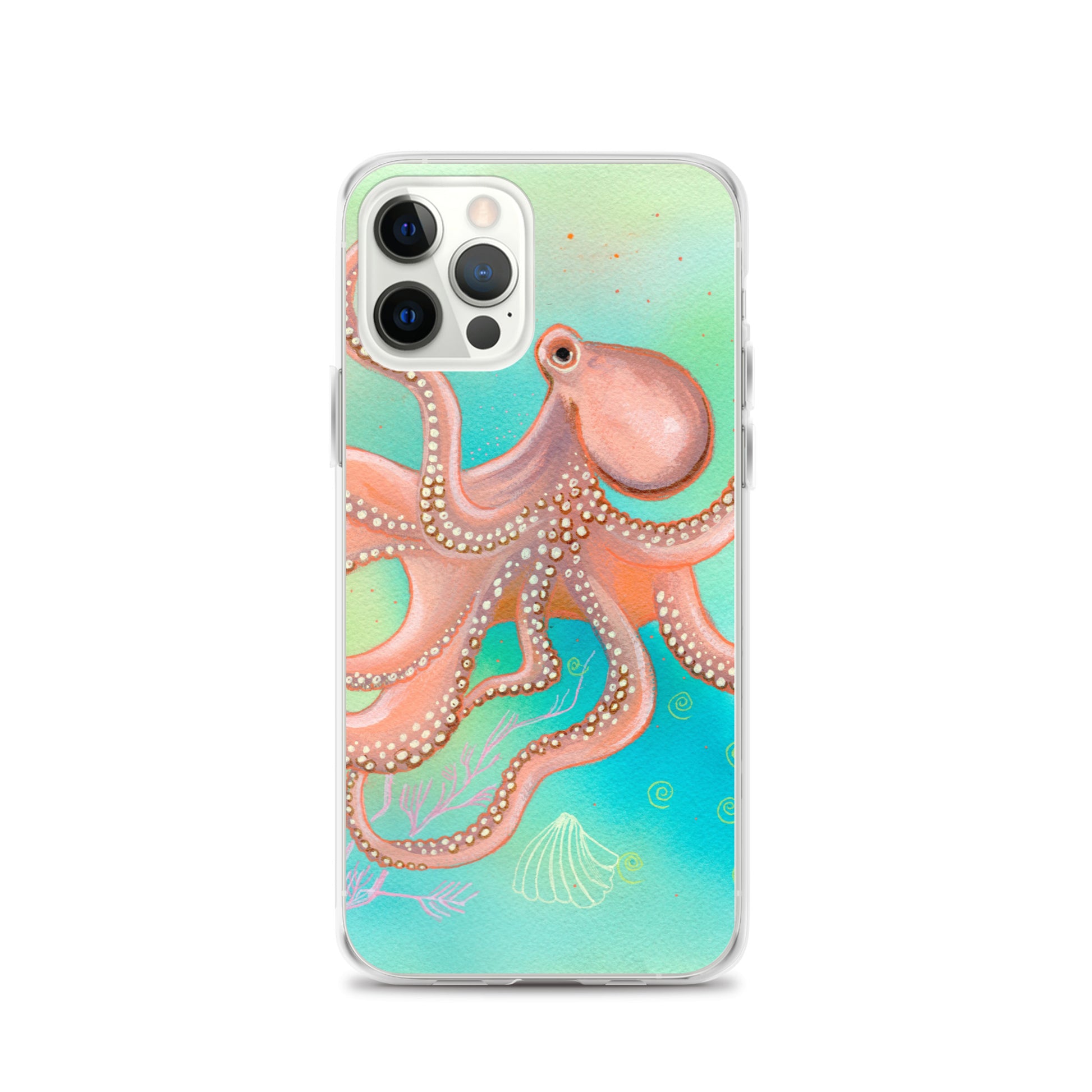 Octopus Clear Case for iPhone® - Aquamarine Design - Artistic Gifts for Women - Art by Artist Tania Herrera from Aquamarine Design Studio