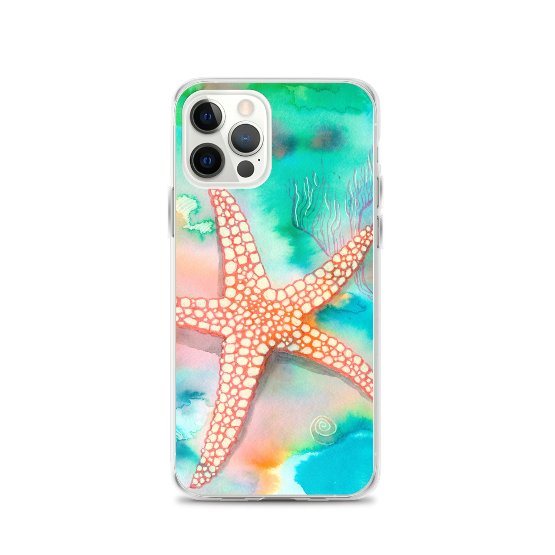 Starfish Clear Case for iPhone® - Aquamarine Design - Artistic Gifts for Women - Art by Artist Tania Herrera from Aquamarine Design Studio