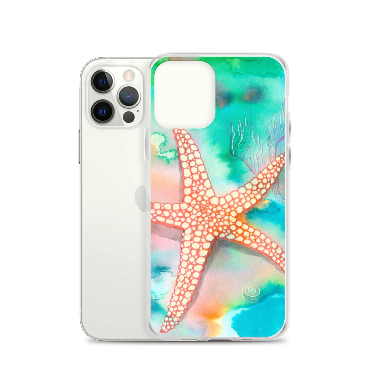 Starfish Clear Case for iPhone® - Aquamarine Design - Artistic Gifts for Women - Art by Artist Tania Herrera from Aquamarine Design Studio