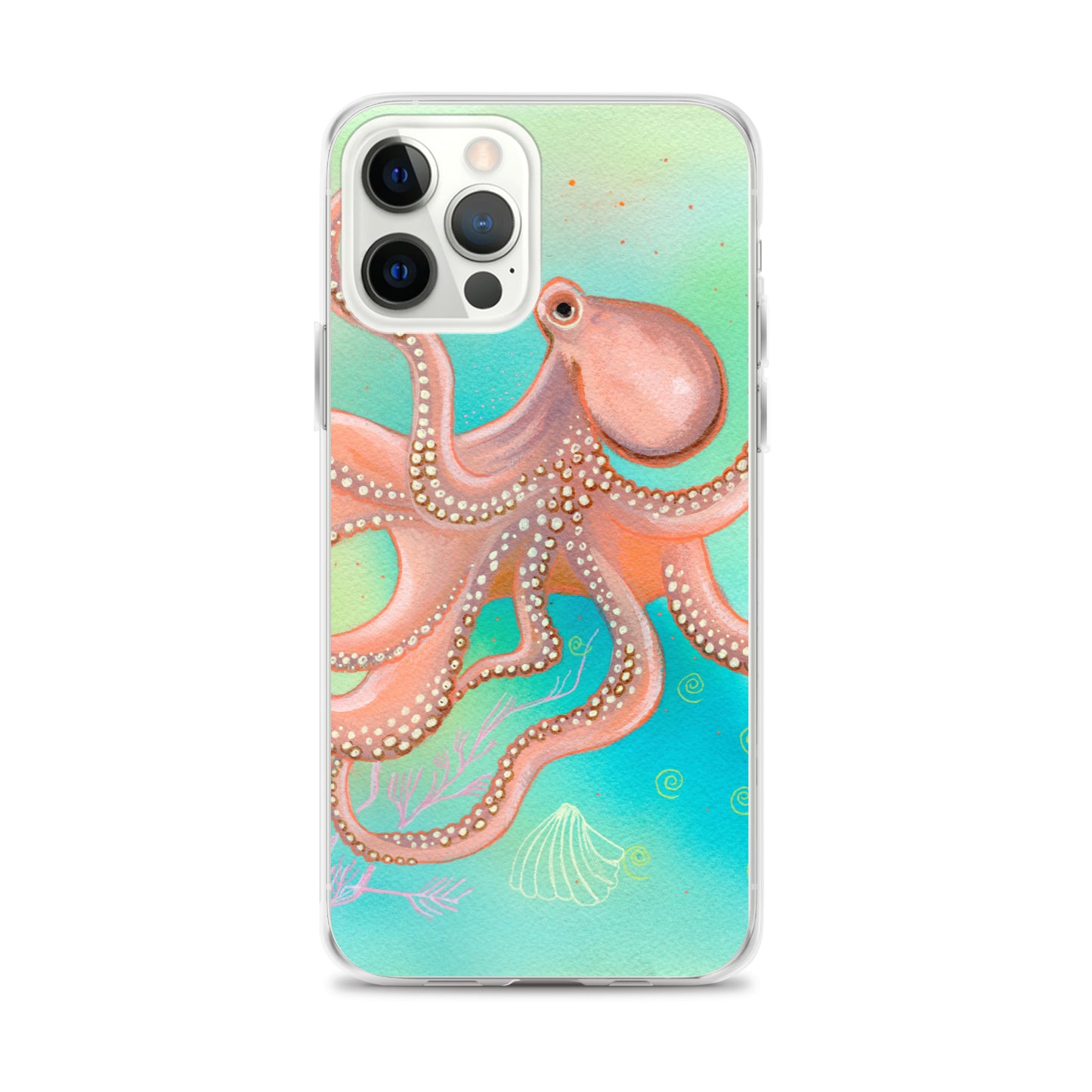 Octopus Clear Case for iPhone® - Aquamarine Design - Artistic Gifts for Women - Art by Artist Tania Herrera from Aquamarine Design Studio