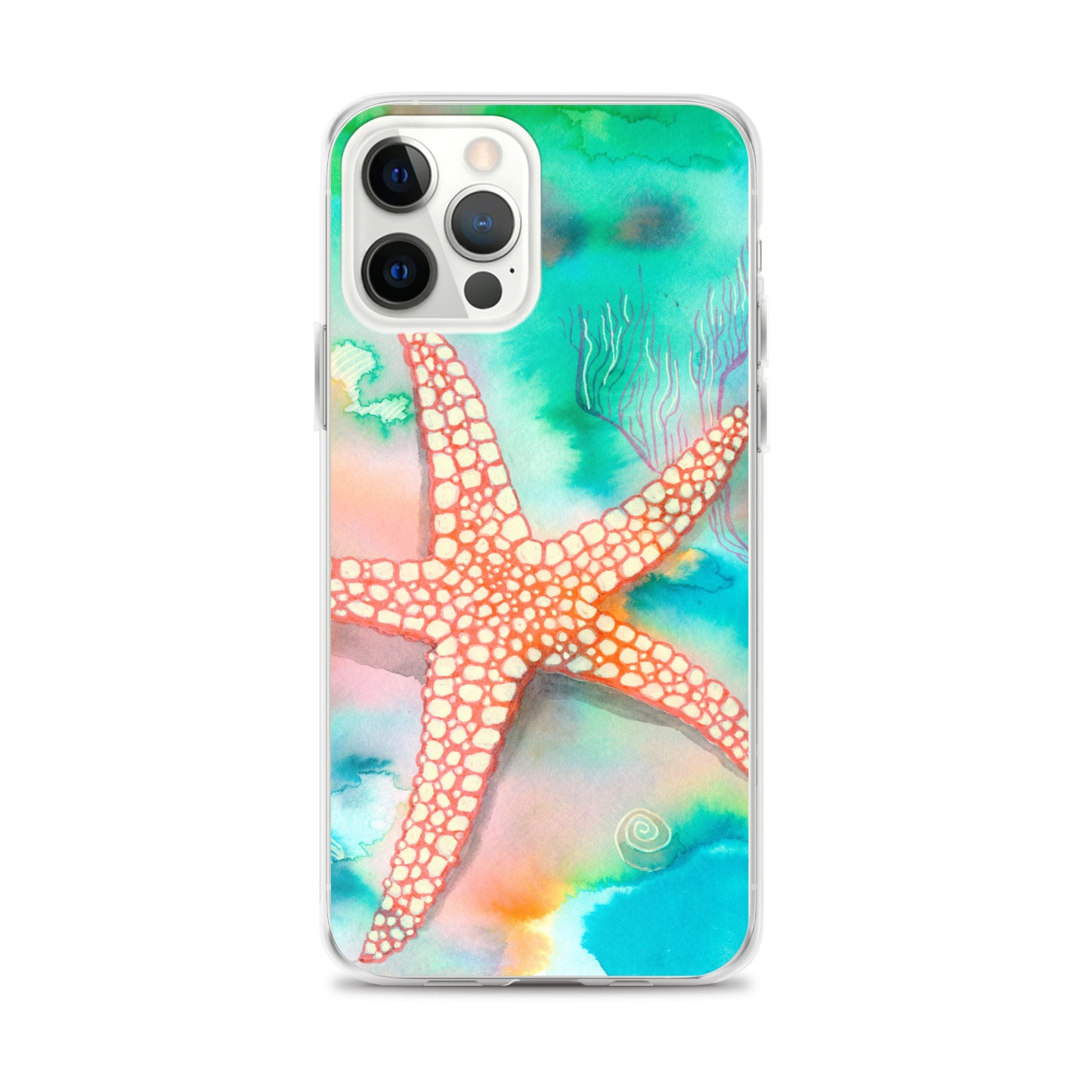 Starfish Clear Case for iPhone® - Aquamarine Design - Artistic Gifts for Women - Art by Artist Tania Herrera from Aquamarine Design Studio