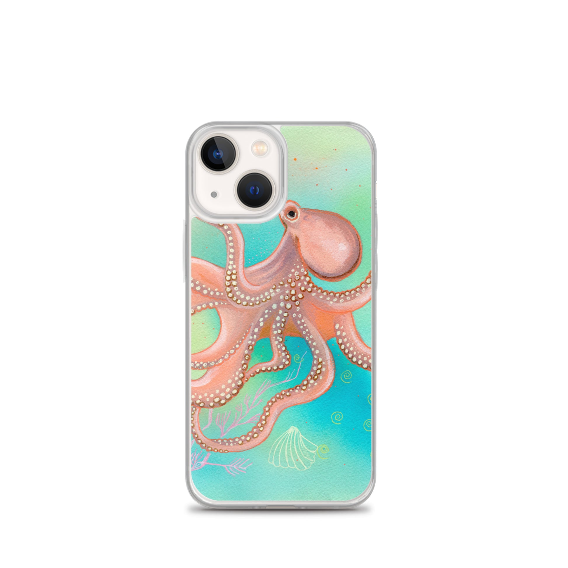 Octopus Clear Case for iPhone® - Aquamarine Design - Artistic Gifts for Women - Art by Artist Tania Herrera from Aquamarine Design Studio