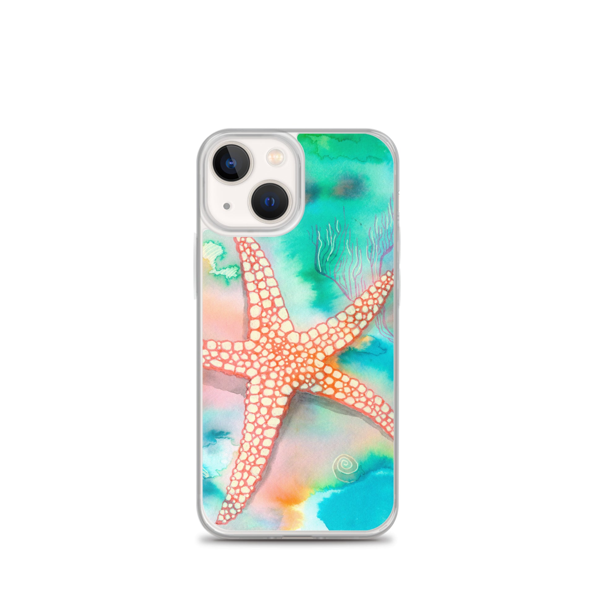 Starfish Clear Case for iPhone® - Aquamarine Design - Artistic Gifts for Women - Art by Artist Tania Herrera from Aquamarine Design Studio