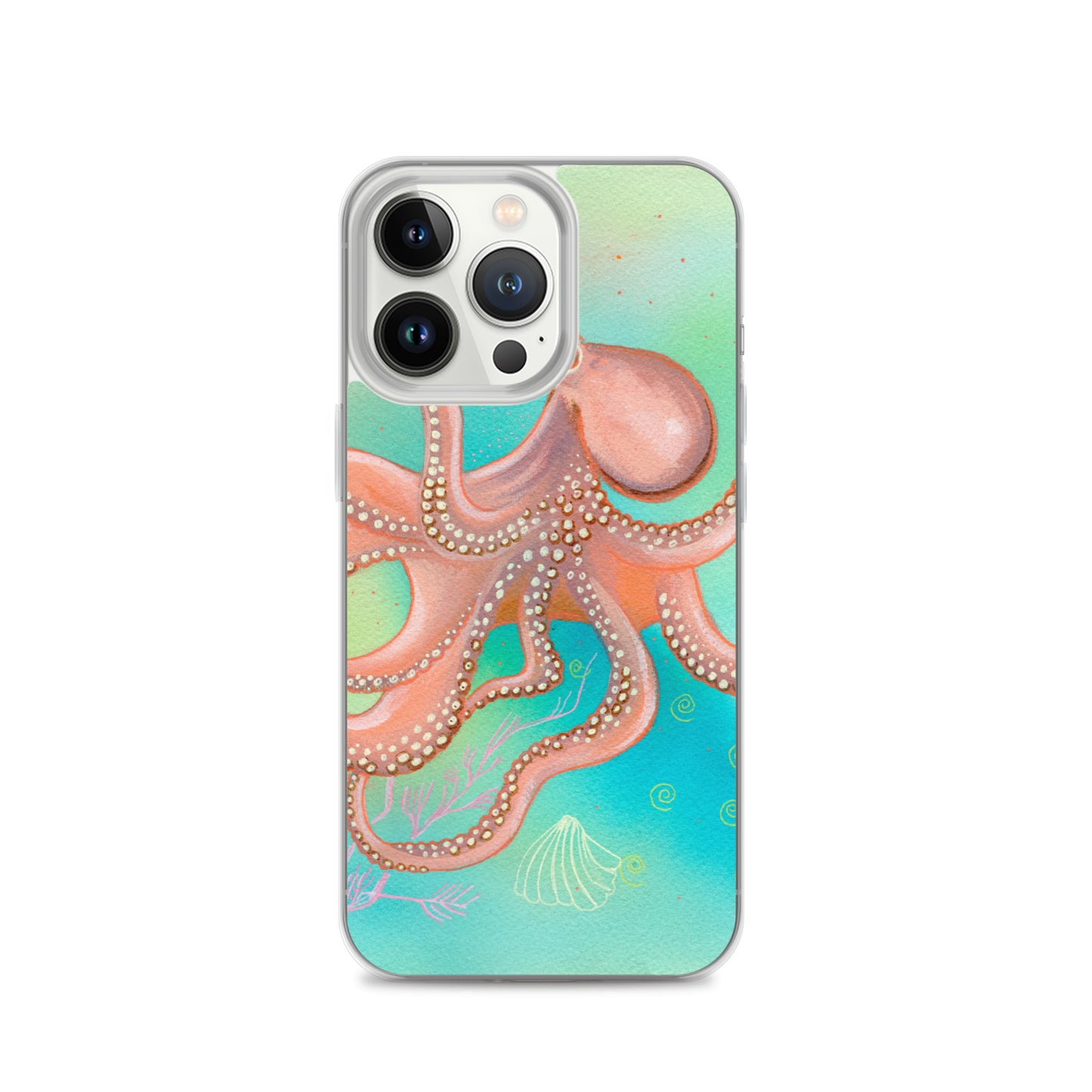 Octopus Clear Case for iPhone® - Aquamarine Design - Artistic Gifts for Women - Art by Artist Tania Herrera from Aquamarine Design Studio