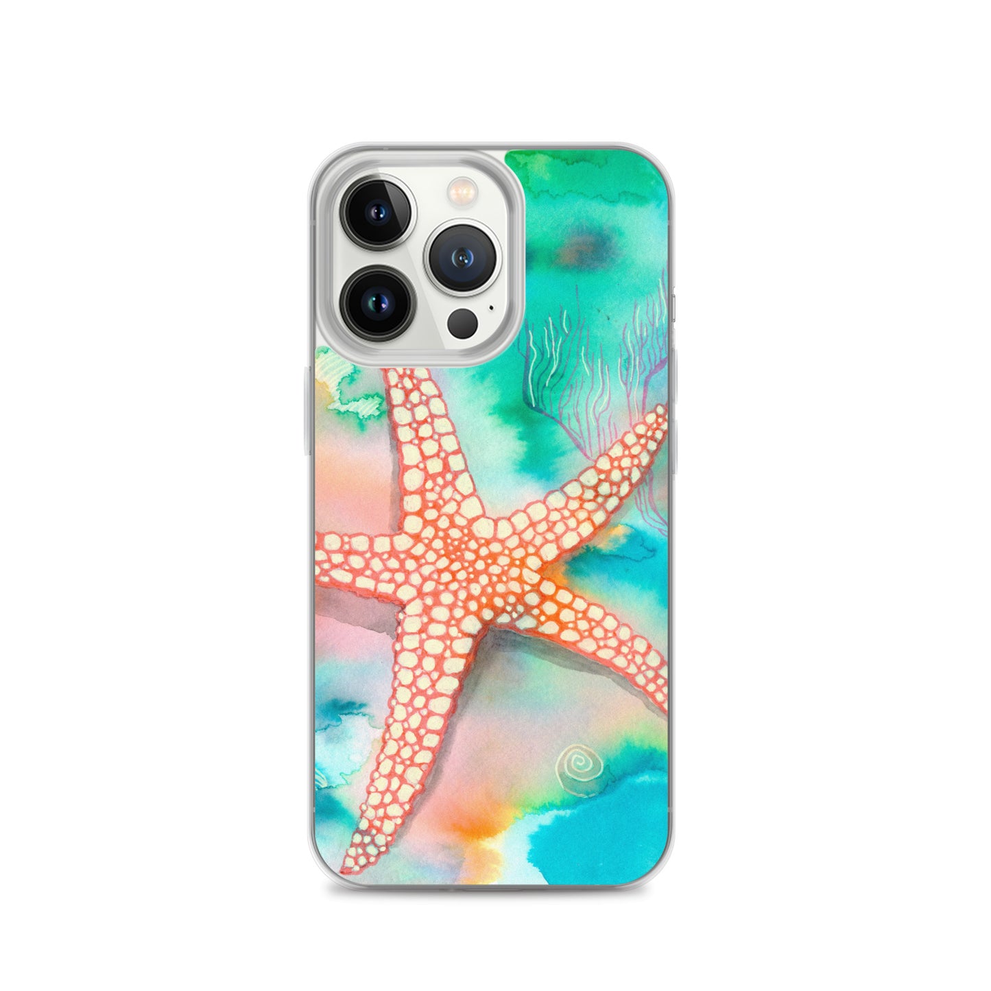 Starfish Clear Case for iPhone® - Aquamarine Design - Artistic Gifts for Women - Art by Artist Tania Herrera from Aquamarine Design Studio