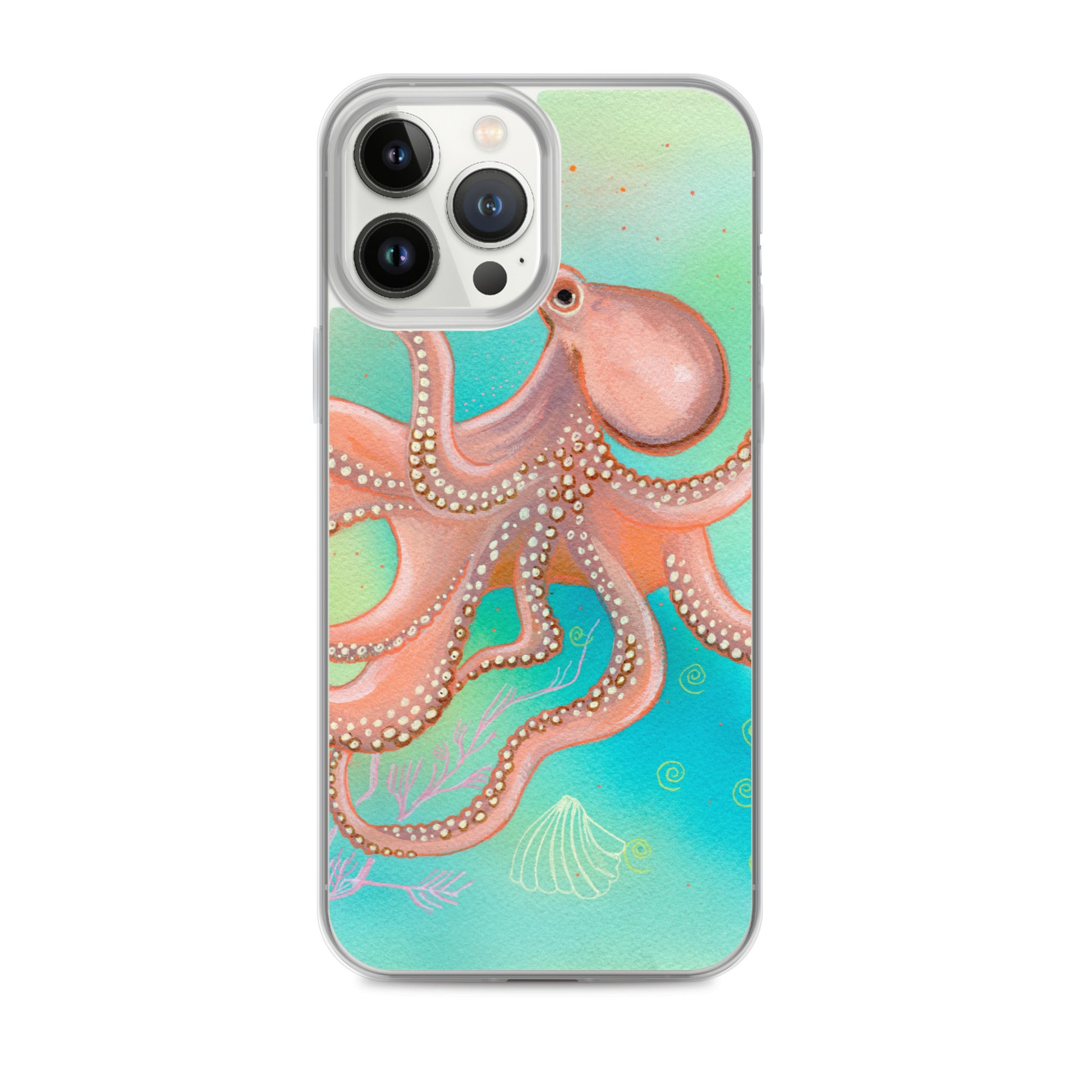 Octopus Clear Case for iPhone® - Aquamarine Design - Artistic Gifts for Women - Art by Artist Tania Herrera from Aquamarine Design Studio