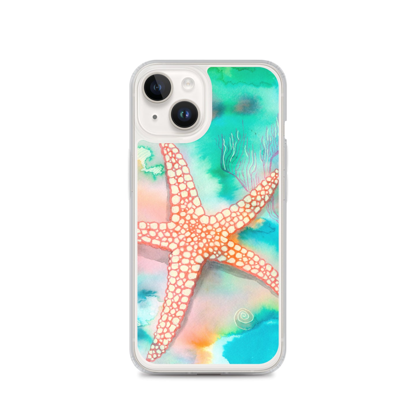 Starfish Clear Case for iPhone® - Aquamarine Design - Artistic Gifts for Women - Art by Artist Tania Herrera from Aquamarine Design Studio