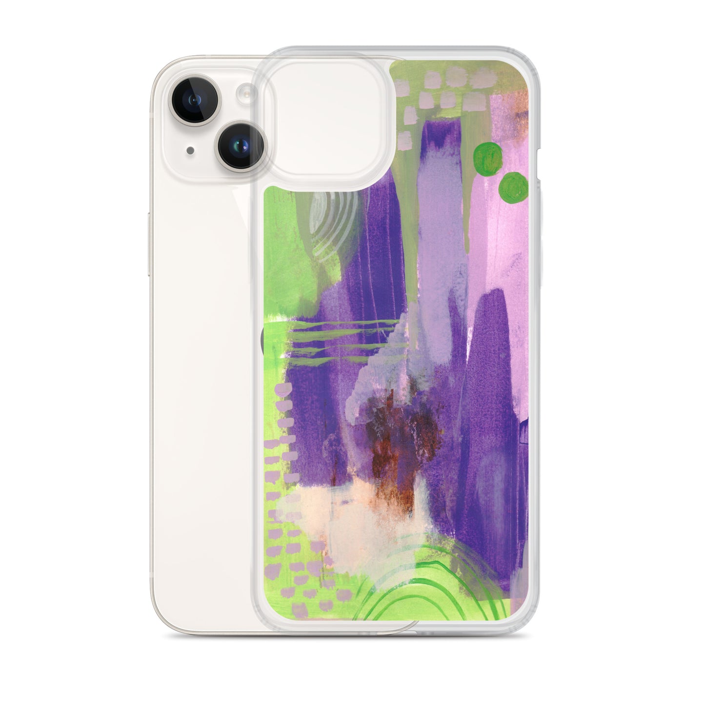 Purple Abstract II Clear Case for iPhone®