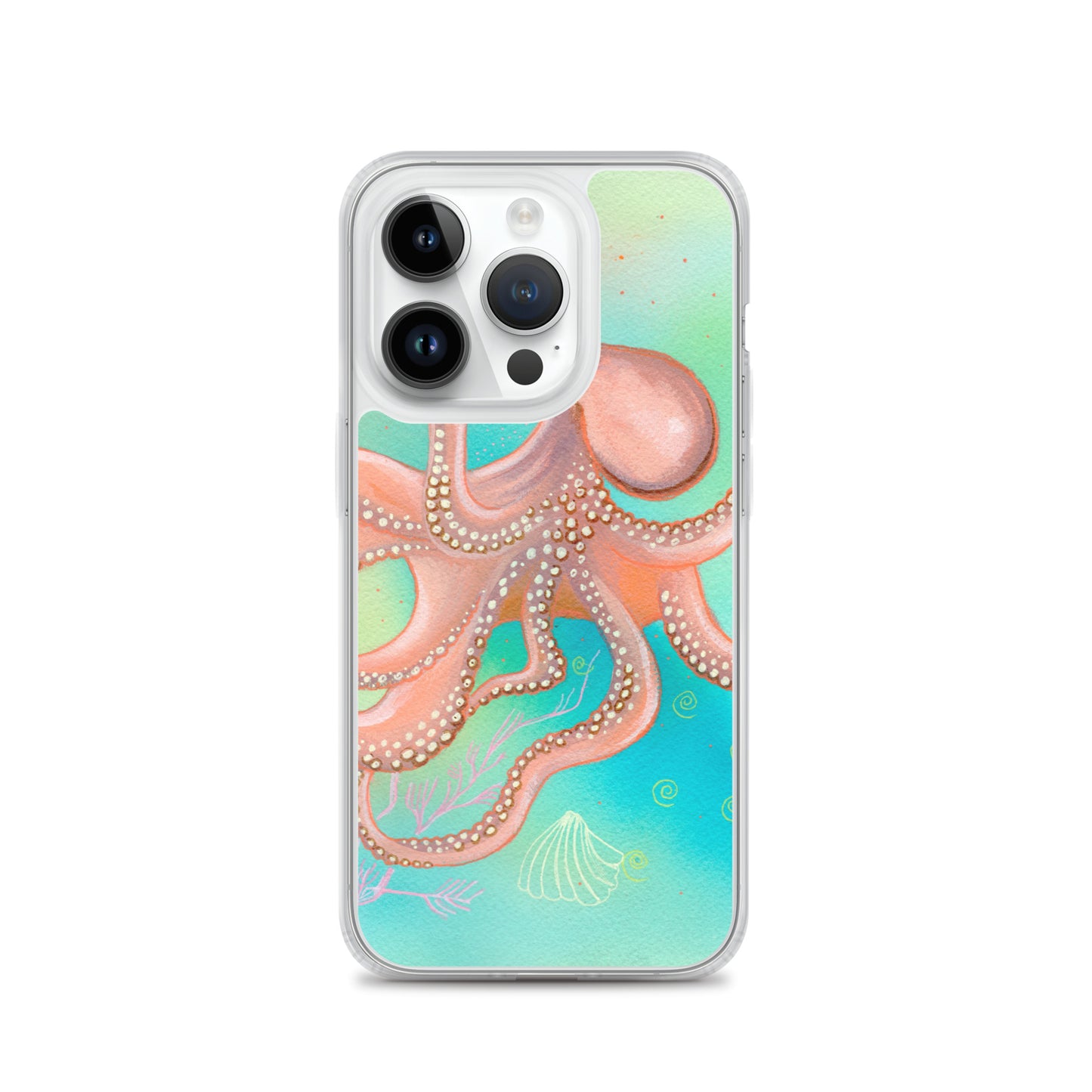 Octopus Clear Case for iPhone® - Aquamarine Design - Artistic Gifts for Women - Art by Artist Tania Herrera from Aquamarine Design Studio