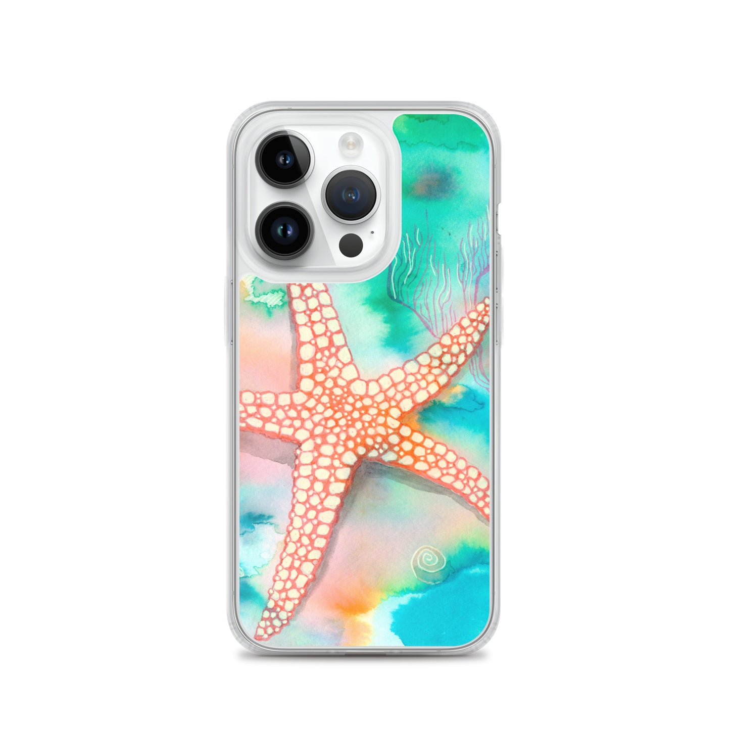 Starfish Clear Case for iPhone® - Aquamarine Design - Artistic Gifts for Women - Art by Artist Tania Herrera from Aquamarine Design Studio