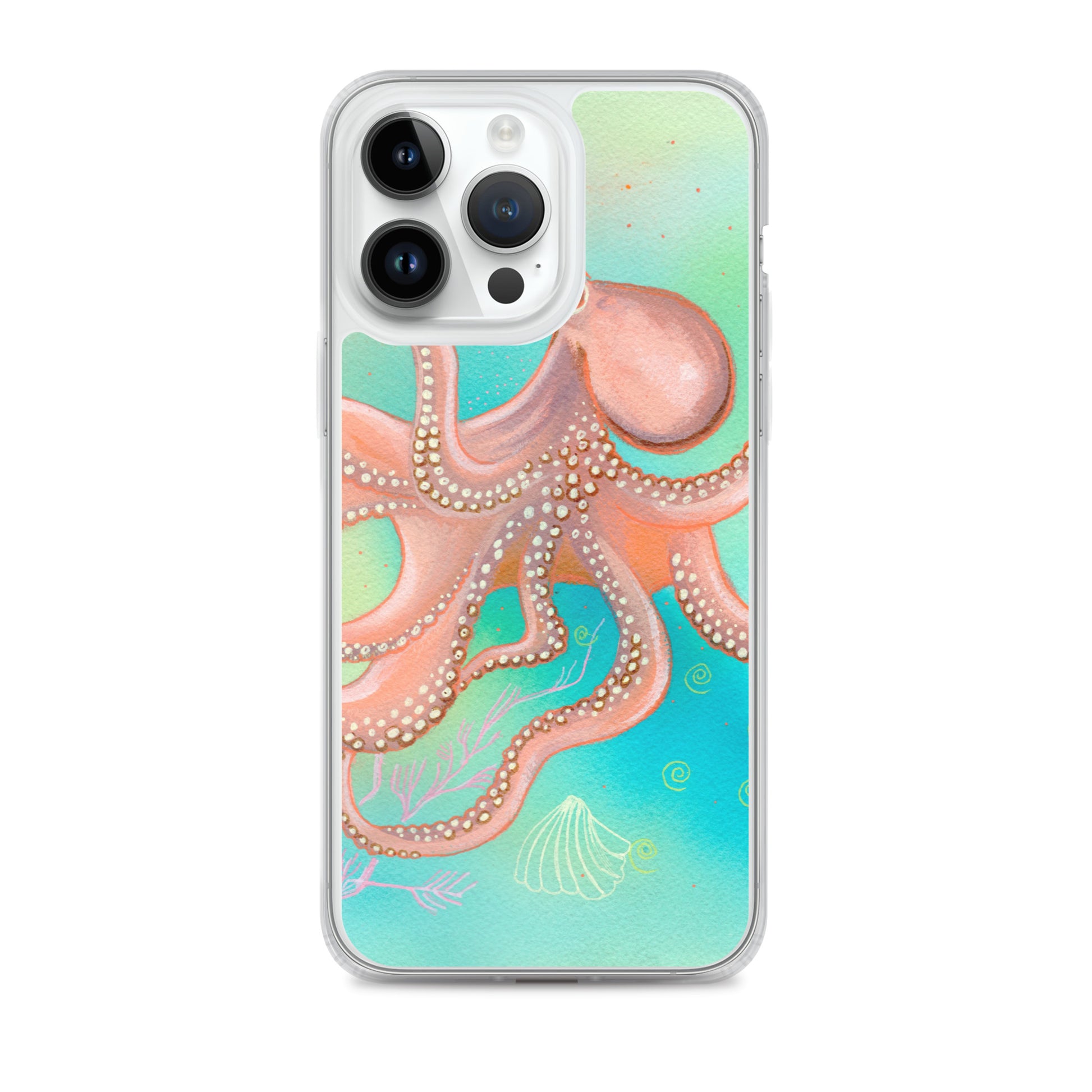 Octopus Clear Case for iPhone® - Aquamarine Design - Artistic Gifts for Women - Art by Artist Tania Herrera from Aquamarine Design Studio