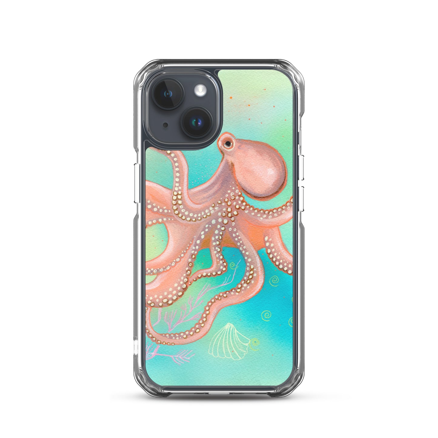 Octopus Clear Case for iPhone® - Aquamarine Design - Artistic Gifts for Women - Art by Artist Tania Herrera from Aquamarine Design Studio