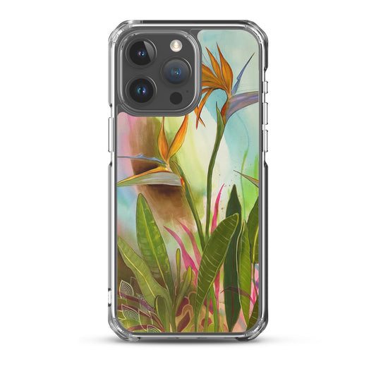 Birds in Paradise Clear Case for iPhone® - Aquamarine Design - Artistic Gifts for Women - Art by Artist Tania Herrera from Aquamarine Design Studio