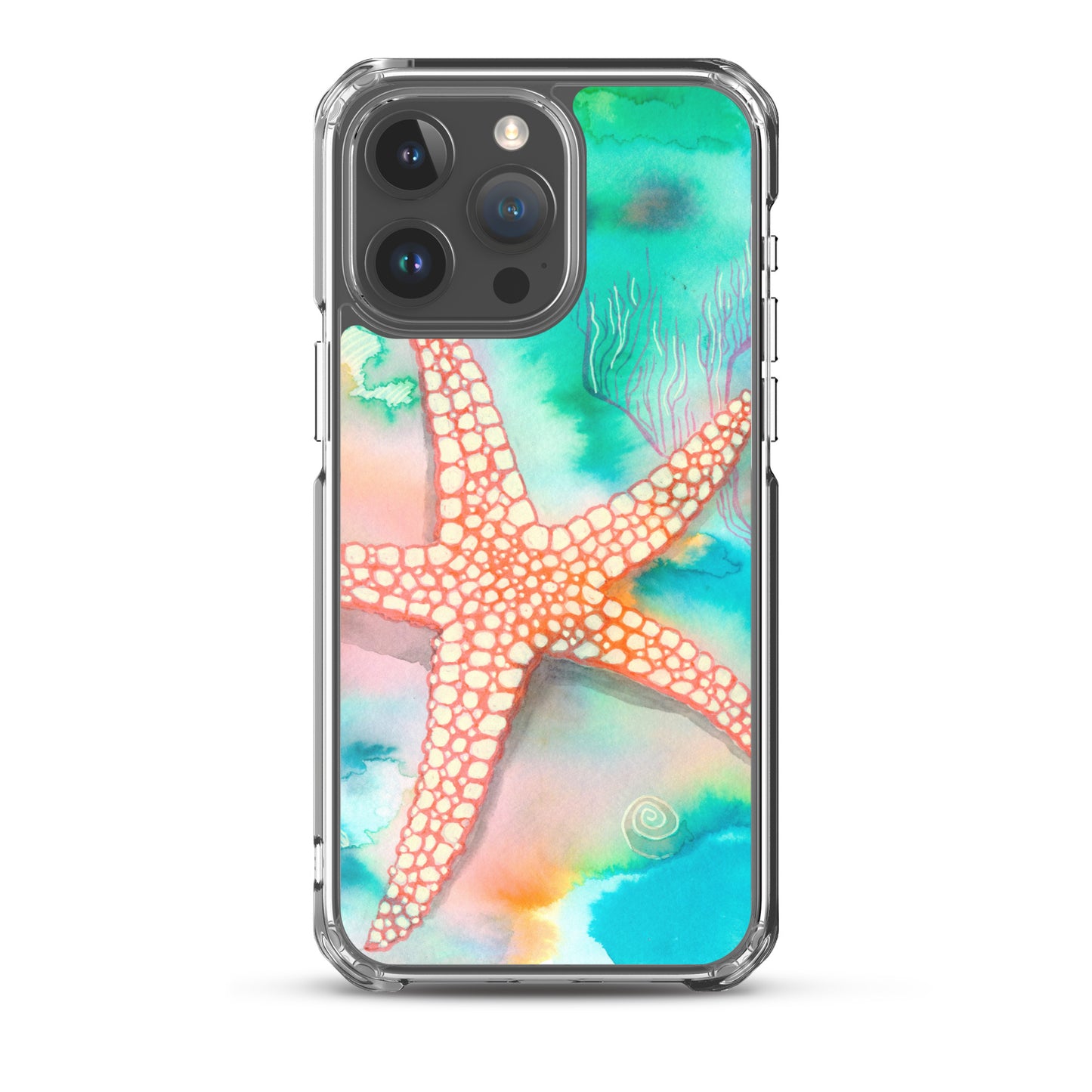 Starfish Clear Case for iPhone® - Aquamarine Design - Artistic Gifts for Women - Art by Artist Tania Herrera from Aquamarine Design Studio