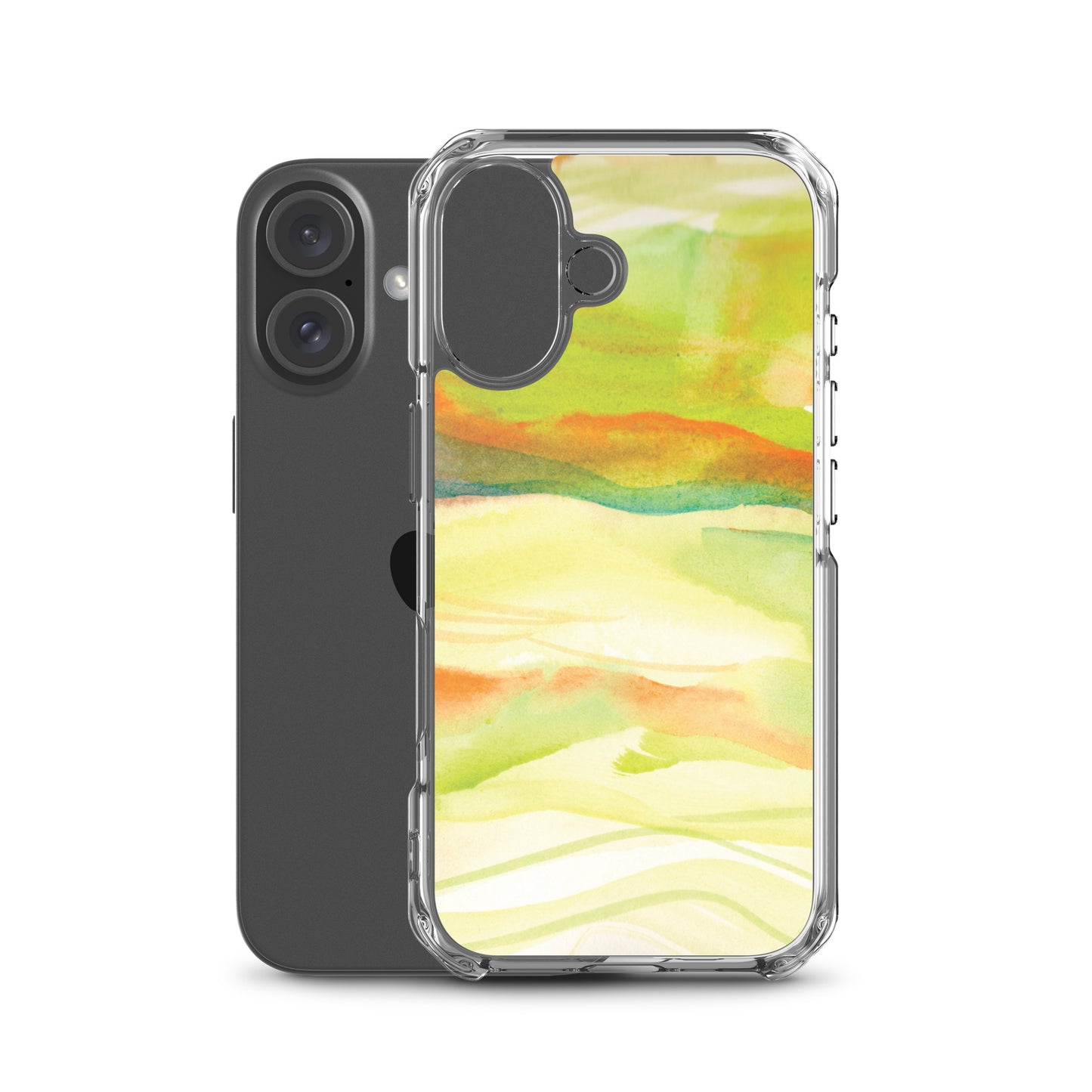 Watercolor Green Landscape Clear Case for iPhone®