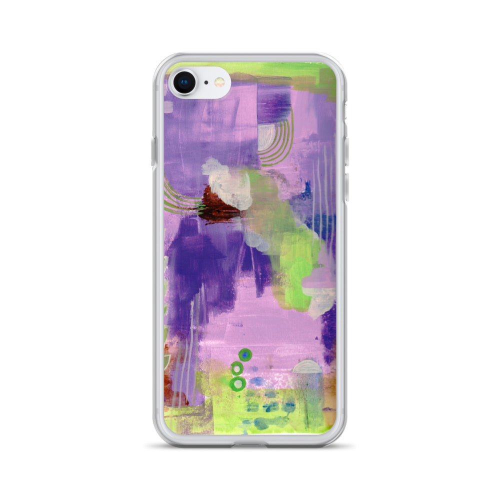 Purple Abstract I Clear Case for iPhone®