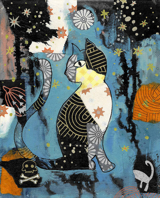 Halloween Cat Print - Art Print
