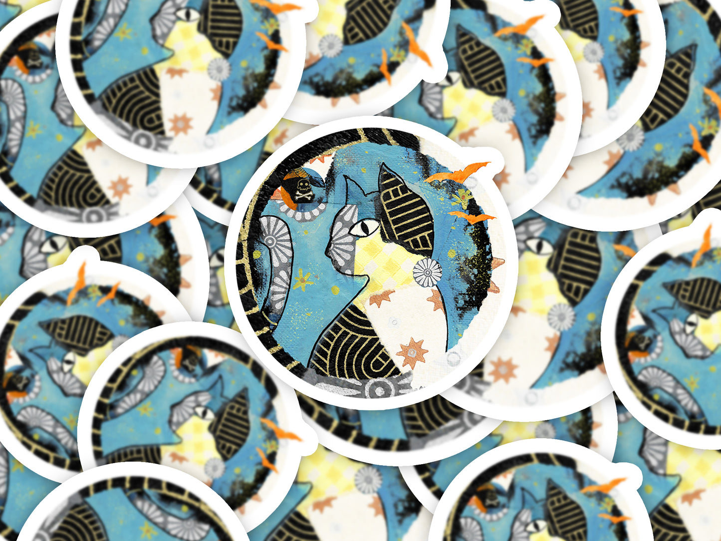 The Hallowcat sticker