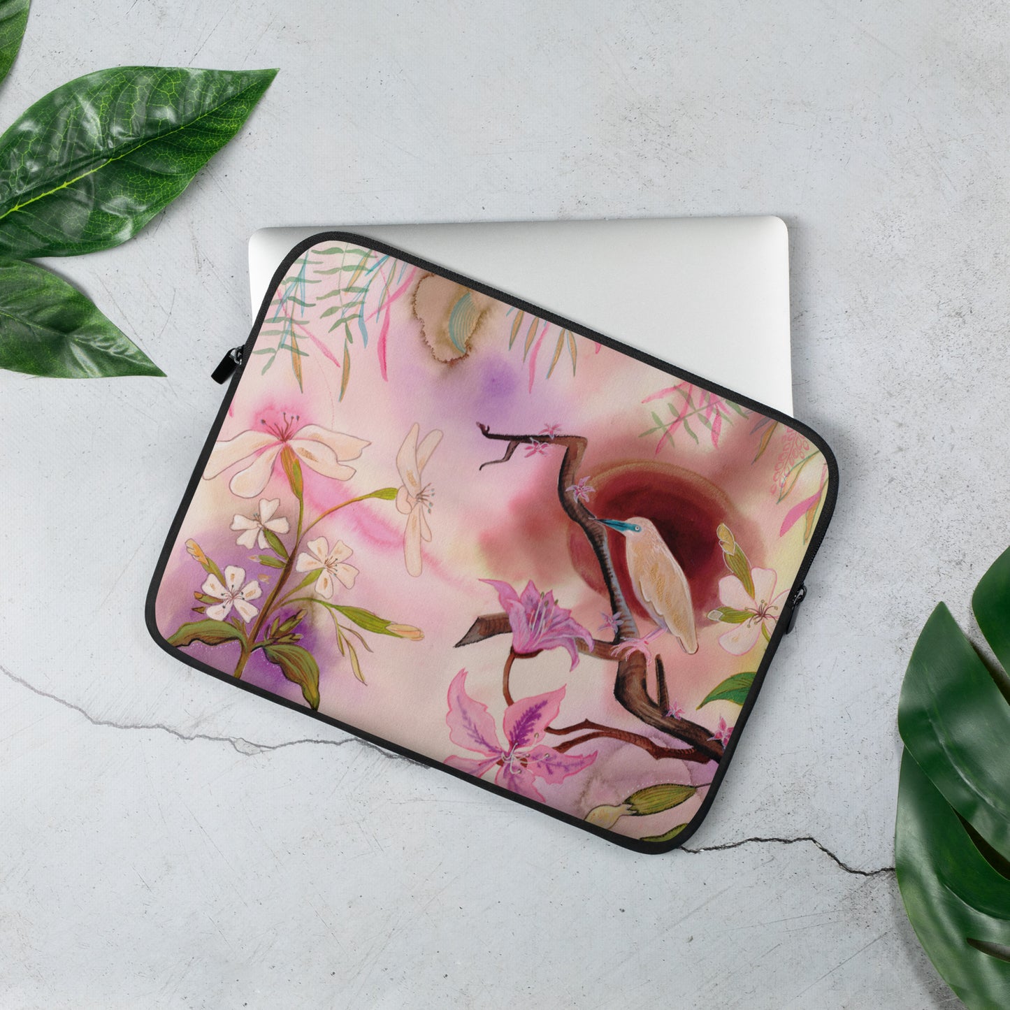 Beautiful Garden- Laptop Sleeve - Aquamarine Design - Artistic Gifts for Women - Art by Artist Tania Herrera from Aquamarine Design Studio