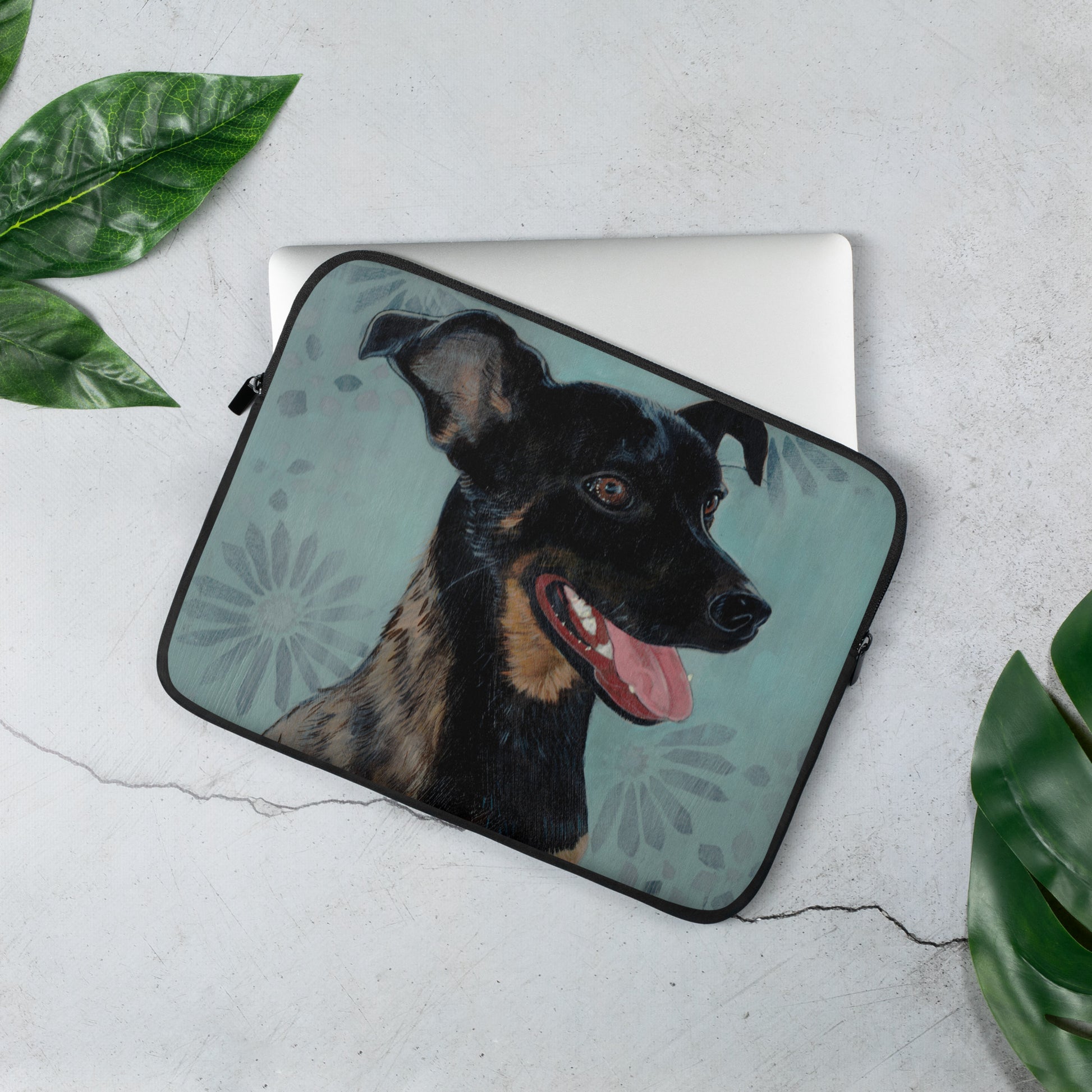 Rambo Laptop Sleeve - Aquamarine Design - Artistic Gifts for Women - Art by Artist Tania Herrera from Aquamarine Design Studio