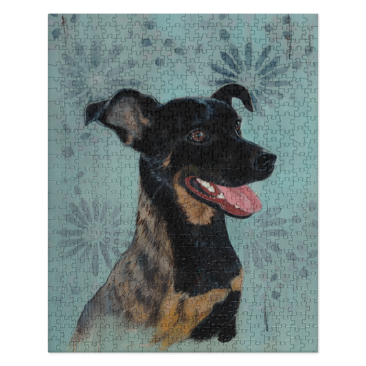 Rambo Jigsaw puzzle - Aquamarine Design - Artistic Gifts for Women - Art by Artist Tania Herrera from Aquamarine Design Studio