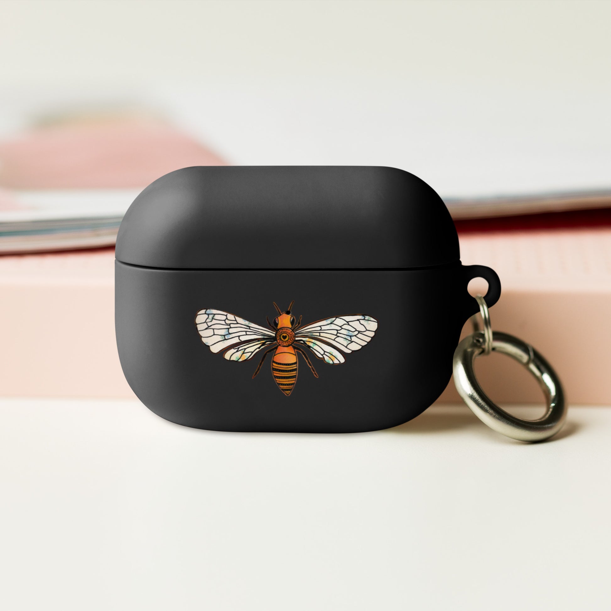 Honey Bee Rubber Case for AirPods® - Aquamarine Design - Artistic Gifts for Women - Art by Artist Tania Herrera from Aquamarine Design Studio