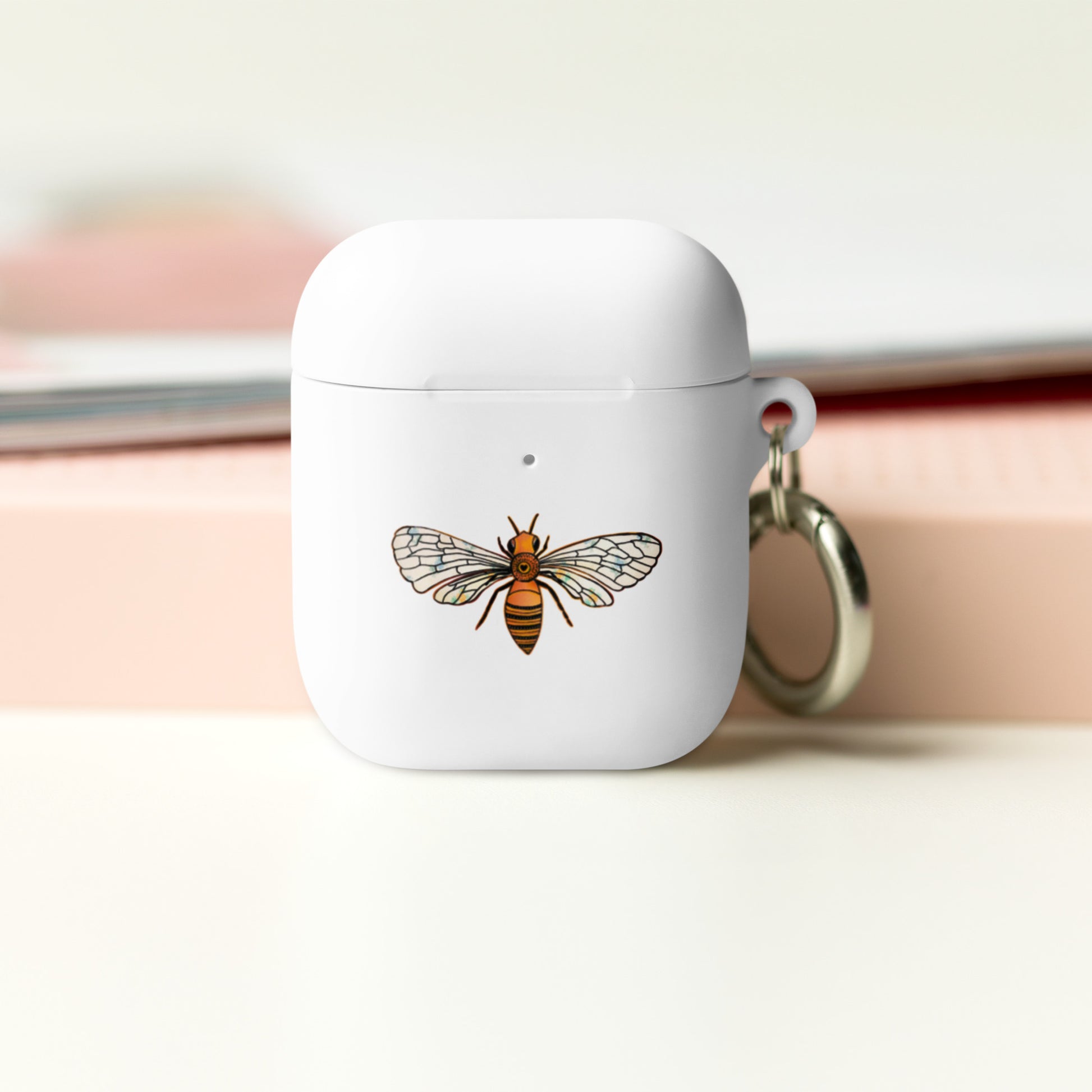 Honey Bee Rubber Case for AirPods® - Aquamarine Design - Artistic Gifts for Women - Art by Artist Tania Herrera from Aquamarine Design Studio