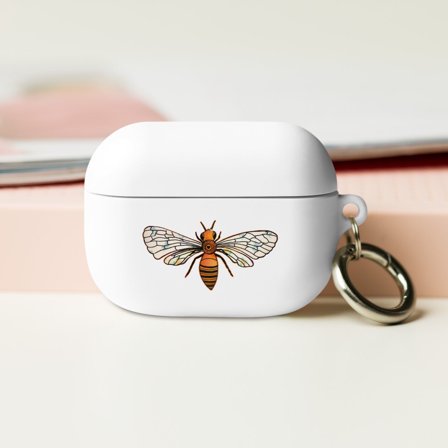 Honey Bee Rubber Case for AirPods® - Aquamarine Design - Artistic Gifts for Women - Art by Artist Tania Herrera from Aquamarine Design Studio