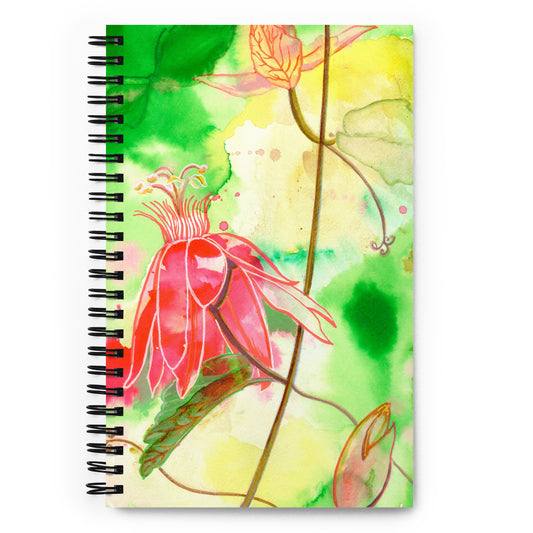 Lady in Red- Spiral notebook - Aquamarine Design - Artistic Gifts for Women - Art by Artist Tania Herrera from Aquamarine Design Studio