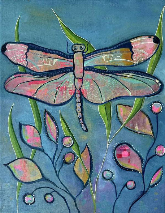 Dragonfly - Art Print - Aquamarine Design - Artistic Gifts for Women - Art by Artist Tania Herrera from Aquamarine Design Studio